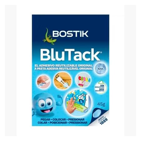 BOSTIK MASILLA ADHESIVA REUTILIZABLE BLU TACK ORIGINAL 45GR AZUL