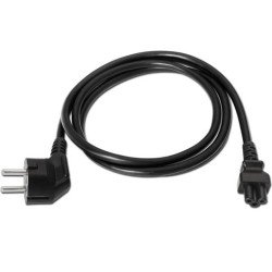 AISENS CABLE ALIMENTACIÓN TRÉBOL CEE7 ACODADO/M - C5/H NEGRO 1,5M