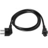 AISENS CABLE ALIMENTACIÓN TRÉBOL CEE7 ACODADO/M - C5/H NEGRO 1,5M