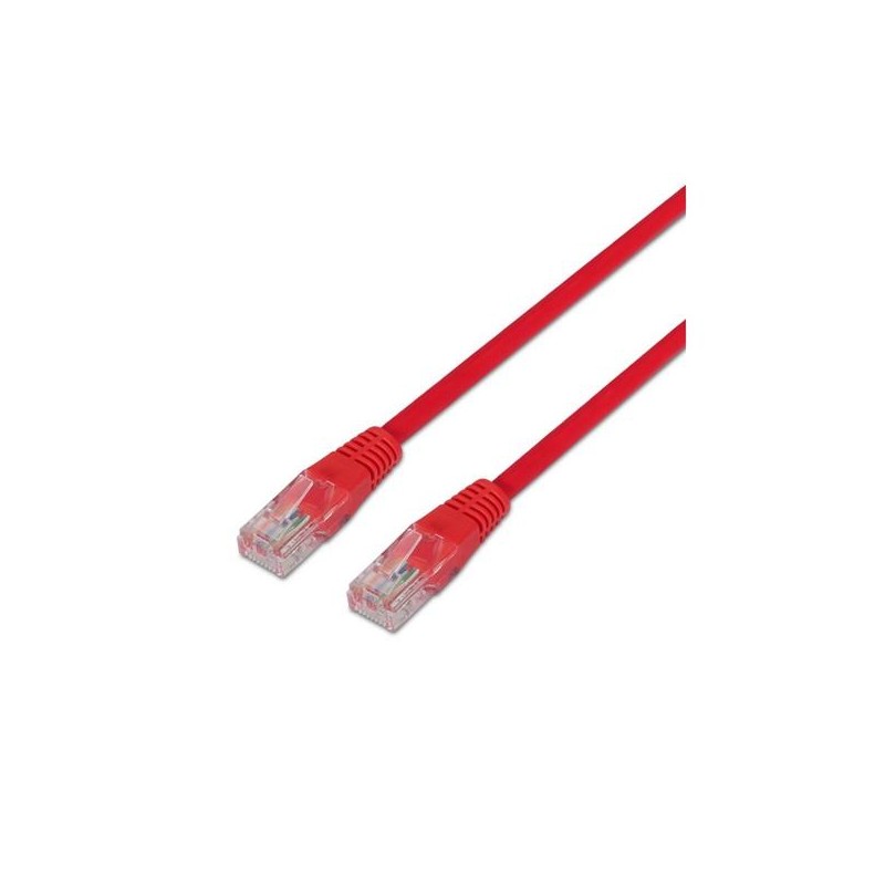 AISENS CABLE DE RED LATIGUILLO RJ45 CAT.6 UTP AWG24 ROJO 0,5M