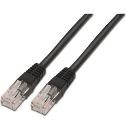AISENS CABLE DE RED LATIGUILLO RJ45 CAT.6 UTP AWG24 NEGRO 1,0 M
