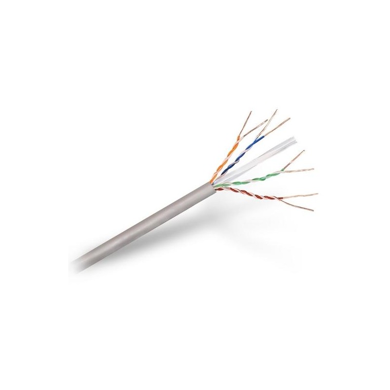 AISENS BOBINA DE CABLE DE RED RJ45 CAT.6 UTP RÍGIDO AWG24 PARA INSTALACIÓN GRIS 100M
