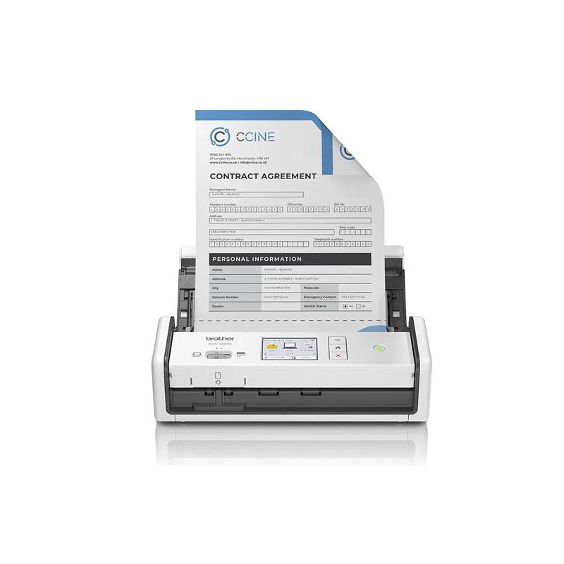 BROTHER ESCANER SOBREMESA DOBLE CARA TARJETA RED Y WIFI ADS1800W