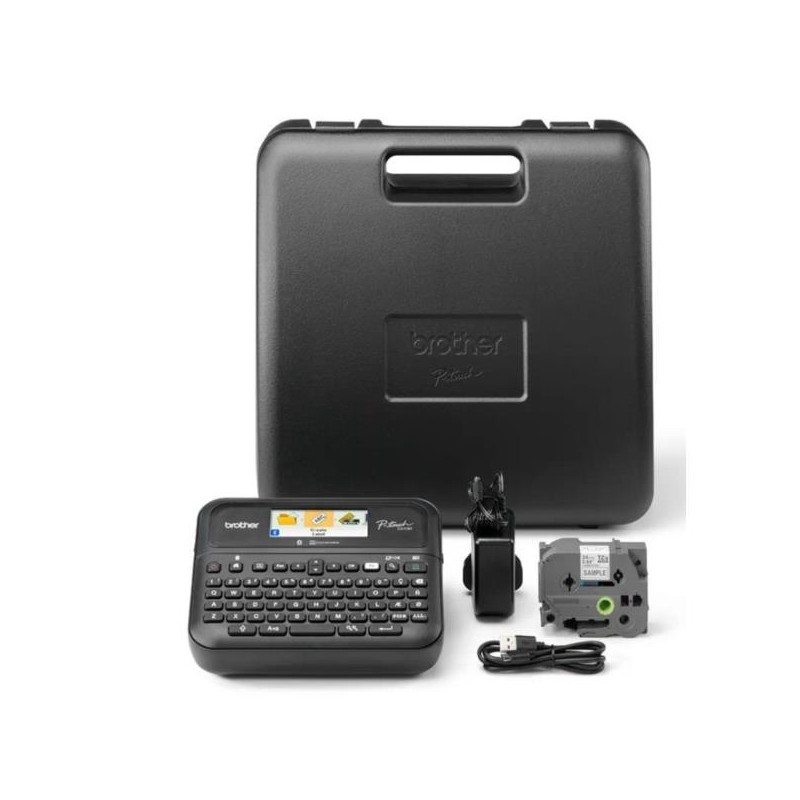 BROTHER ETIQUETADORA ROTULADORA ELECTRÓNICA PT-D610BVP, DE MANO, TECLADO QWERTY, CONECTIVIDAD USB