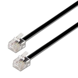AISENS CABLE DE TELÉFONO 6P4C M - M NEGRO 2,0M