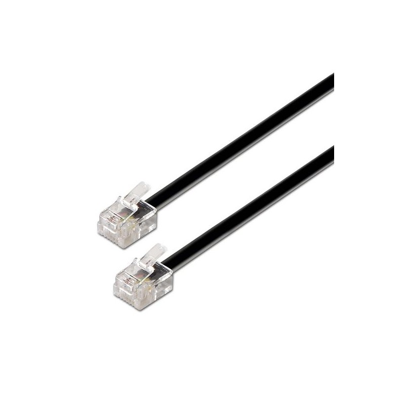 AISENS CABLE DE TELÉFONO 6P4C M - M NEGRO 2,0M