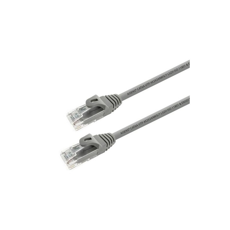 AISENS CABLE DE RED LATIGUILLO RJ45 LSZH CAT.6A 500MHZ UTP AWG24 GRIS 1,0M