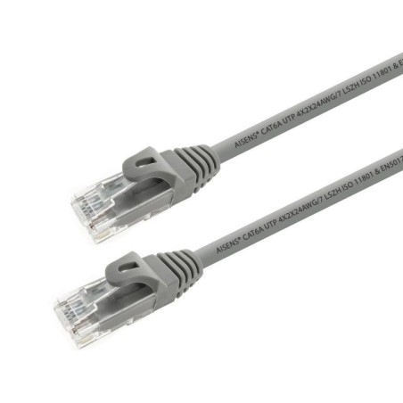 AISENS CABLE DE RED LATIGUILLO RJ45 LSZH CAT.6A 5600 MHZ UTP AWG24 GRIS 3,0M