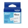 BROTHER CINTA DOMÉSTICA BTAG BLANCO SOBRE TRANSPARENTE - PTN10, PTN20, PTN25BT - 12MMX4M