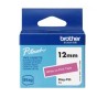 BROTHER CINTA DOMÉSTICA BTAG BLANCO SOBRE ROSA - PTN10, PTN20, PTN25BT - 12MMX4M