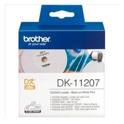 BROTHER ETIQUETAS CIRCULARES PARA CD/DVD 58MM DIAMETRO - PELÍCULA PLÁSTICA (100 ETIQUETAS)