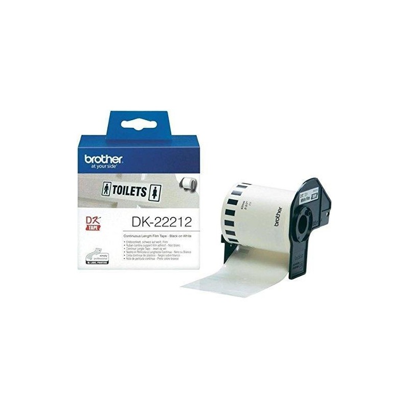 BROTHER CINTA CONTINUA DE PELICULA PLÁSTICA - BLANCO - 62MMX15,24M