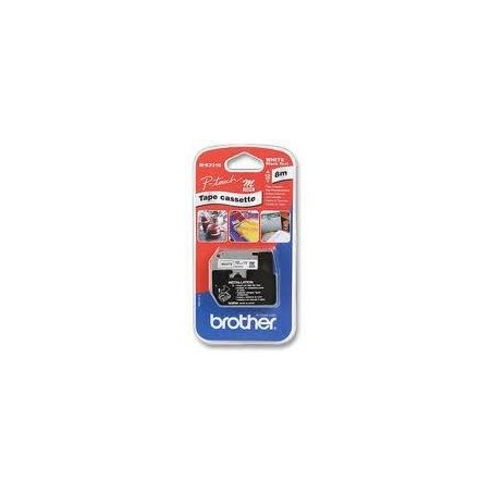 BROTHER CINTA NO LAMINADA TEXTO NEGRO SOBRE BLANCO - 12MMX8M