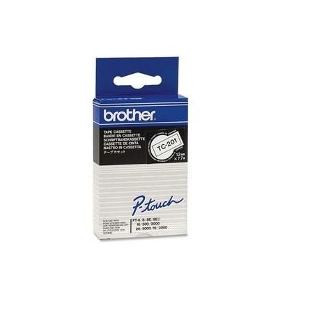 BROTHER CINTA ROTULADORA LAMINADA TEXTO NEGRO SOBRE BLANCO DE 12MMX7,7M