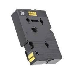 BROTHER CINTA ROTULADORA LAMINADA TEXTO NEGRO SOBRE AMARILLO DE 12MMX7,7M