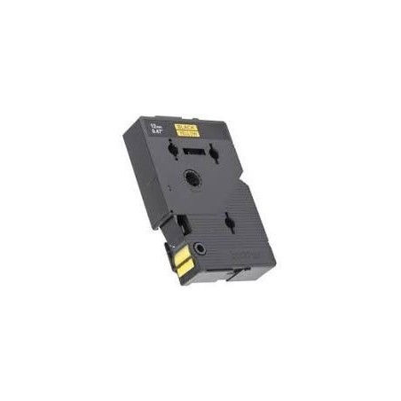 BROTHER CINTA ROTULADORA LAMINADA TEXTO NEGRO SOBRE AMARILLO DE 12MMX7,7M
