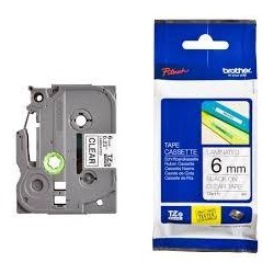 BROTHER CINTA ROTULADORA LAMINADA TEXTO NEGRO SOBRE TRANSPARENTE - 6MMX8M