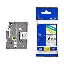 BROTHER CINTA ROTULADORA LAMINADA TEXTO NEGRO SOBRE TRANSPARENTE - 9MMX8M