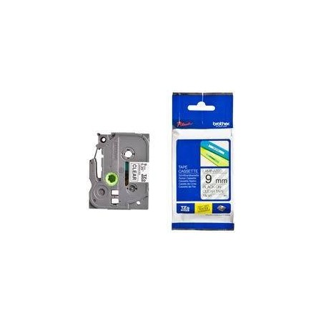 BROTHER CINTA ROTULADORA LAMINADA TEXTO NEGRO SOBRE TRANSPARENTE - 9MMX8M
