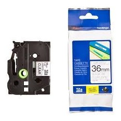 BROTHER CINTA ROTULADORA LAMINADA TEXTO NEGRO SOBRE TRANSPARENTE - 36MMX8M