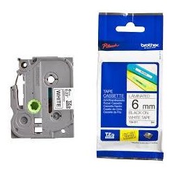 BROTHER CINTA ROTULADORA LAMINADA TEXTO NEGRO SOBRE BLANCO - 6MMX8M