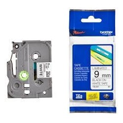 BROTHER CINTA ROTULADORA LAMINADA TEXTO NEGRO SOBRE BLANCO - 9MMX8M