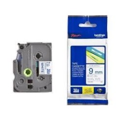 BROTHER CINTA ROTULADORA LAMINADA TEXTO AZUL SOBRE BLANCO - 9MMX8M