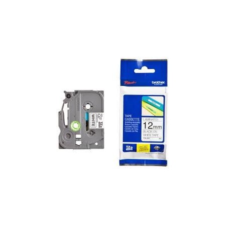 BROTHER CINTA ROTULADORA LAMINADA TEXTO NEGRO SOBRE BLANCO - 12MMX8M