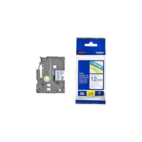 BROTHER CINTA ROTULADORA LAMINADA TEXTO AZUL SOBRE BLANCO - 12MMX8M