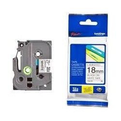 BROTHER CINTA ROTULADORA LAMINADA TEXTO NEGRO SOBRE BLANCO - 18MMX8M