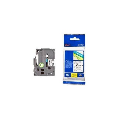 BROTHER CINTA ROTULADORA LAMINADA TEXTO NEGRO SOBRE BLANCO - 18MMX8M