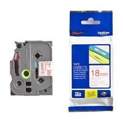 BROTHER CINTA ROTULADORA LAMINADA TEXTO ROJO SOBRE BLANCO - 18MMX8M