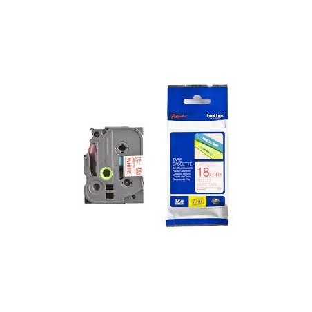 BROTHER CINTA ROTULADORA LAMINADA TEXTO ROJO SOBRE BLANCO - 18MMX8M