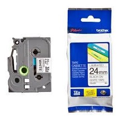 BROTHER CINTA ROTULADORA LAMINADA TEXTO NEGRO SOBRE BLANCO - 24MMX8M