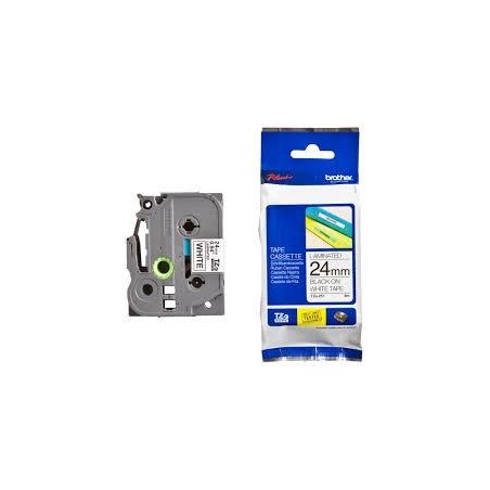 BROTHER CINTA ROTULADORA LAMINADA TEXTO NEGRO SOBRE BLANCO - 24MMX8M