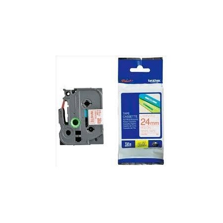 BROTHER CINTA ROTULADORA LAMINADA TEXTO ROJO SOBRE BLANCO - 24MMX8M