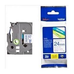 BROTHER CINTA ROTULADORA LAMINADA TEXTO AZUL SOBRE BLANCO - 24MMX8M