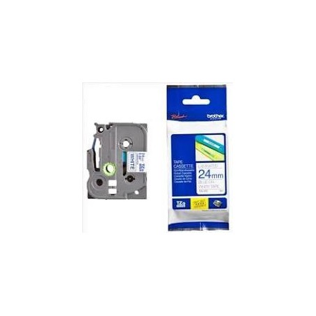 BROTHER CINTA ROTULADORA LAMINADA TEXTO AZUL SOBRE BLANCO - 24MMX8M