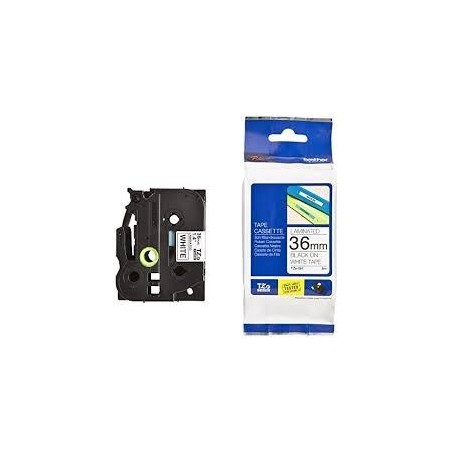 BROTHER CINTA ROTULADORA LAMINADA TEXTO NEGRO SOBRE BLANCO - 36MMX8M