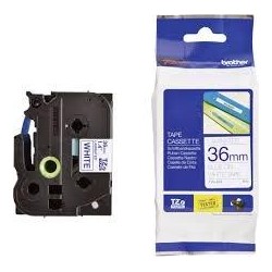 BROTHER CINTA ROTULADORA LAMINADA TEXTO AZUL SOBRE BLANCO - 36MMX8M