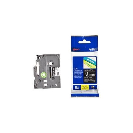 BROTHER CINTA ROTULADORA LAMINADA TEXTO BLANCO SOBRE NEGRO - 9MMX8M