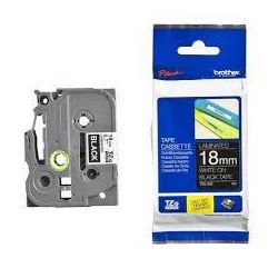 BROTHER CINTA ROTULADORA LAMINADA TEXTO BLANCO SOBRE NEGRO - 18MMX8M