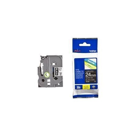 BROTHER CINTA ROTULADORA LAMINADA TEXTO BLANCO SOBRE NEGRO - 24MMX8M