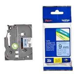 BROTHER CINTA ROTULADORA LAMINADA TEXTO NEGRO SOBRE AZUL - 9MMX8M