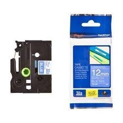 BROTHER CINTA ROTULADORA LAMINADA TEXTO BLANCO SOBRE AZUL - 12MMX8M