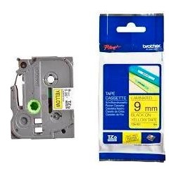 BROTHER CINTA ROTULADORA LAMINADA TEXTO NEGRO SOBRE AMARILLO - 9MMX8M