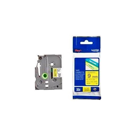 BROTHER CINTA ROTULADORA LAMINADA TEXTO NEGRO SOBRE AMARILLO - 9MMX8M