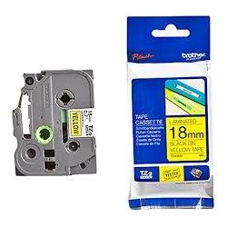 BROTHER CINTA ROTULADORA LAMINADA TEXTO NEGRO SOBRE AMARILLO - 18MMX8M