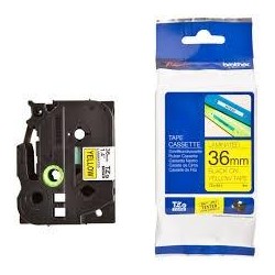 BROTHER CINTA ROTULADORA LAMINADA TEXTO NEGRO SOBRE AMARILLO - 36MMX8M