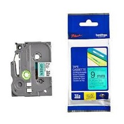 BROTHER CINTA ROTULADORA LAMINADA TEXTO NEGRO SOBRE VERDE -9MMX8M